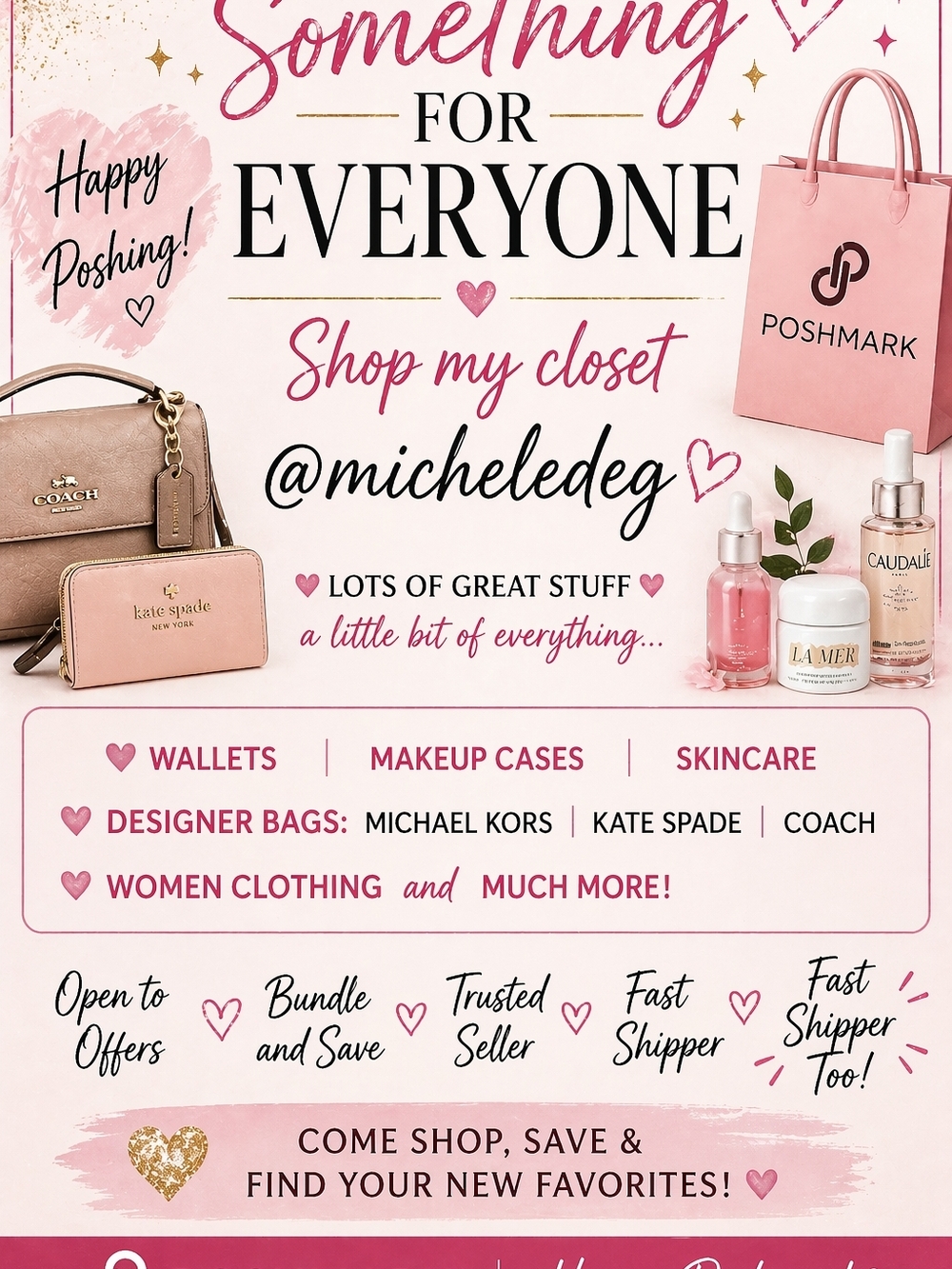 Poshmark Closet Sale Graphic - Pink Promotional Poster